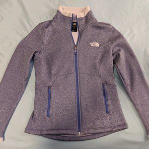 North Face  Zip Up Purple Sweater for Women Purple